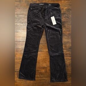 Andriano Goldschmied black velvet pant size 25 NWT